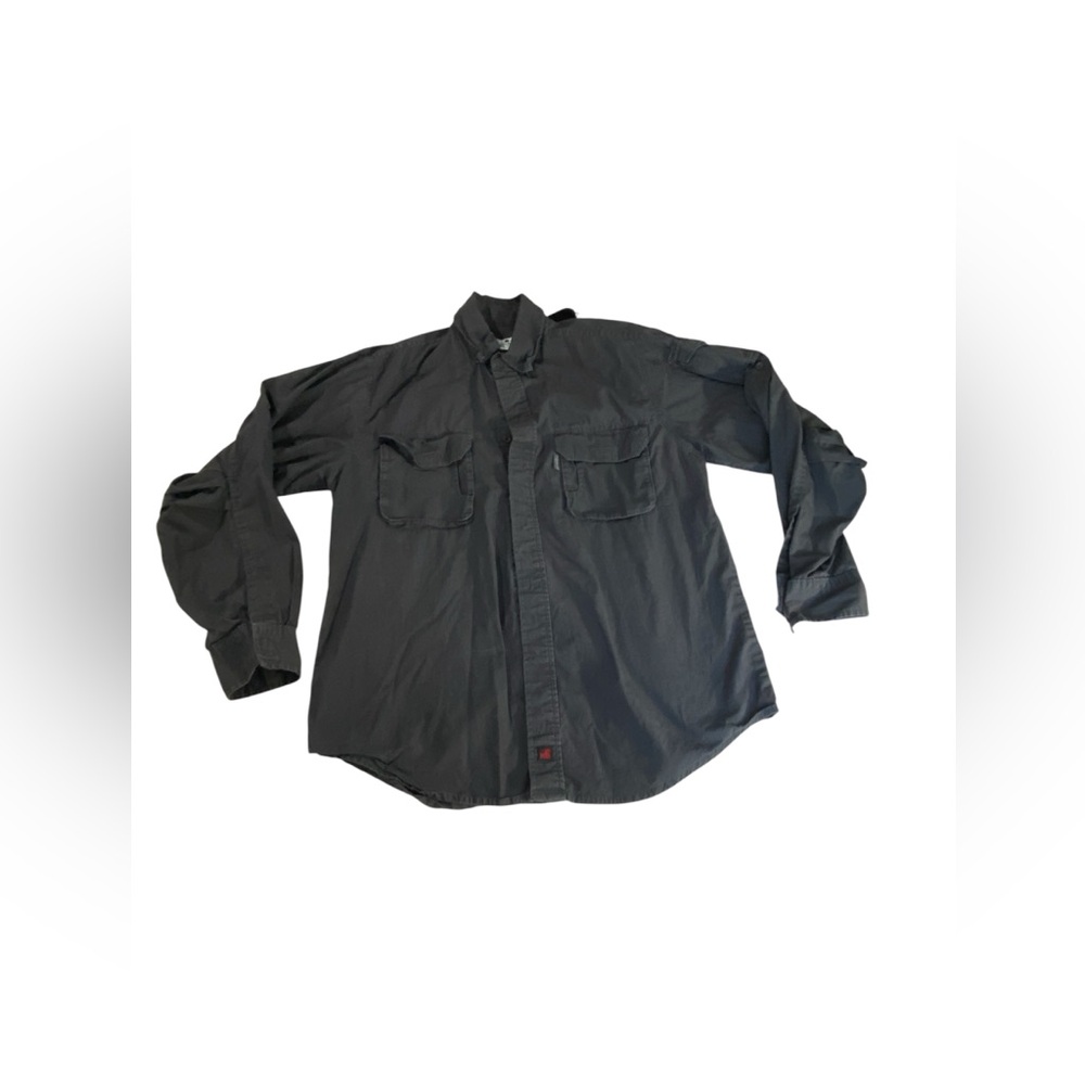 Woolrich Men's Gray Button-Up Casual Shirt Size M Utility Shirt 3XDRY Finish